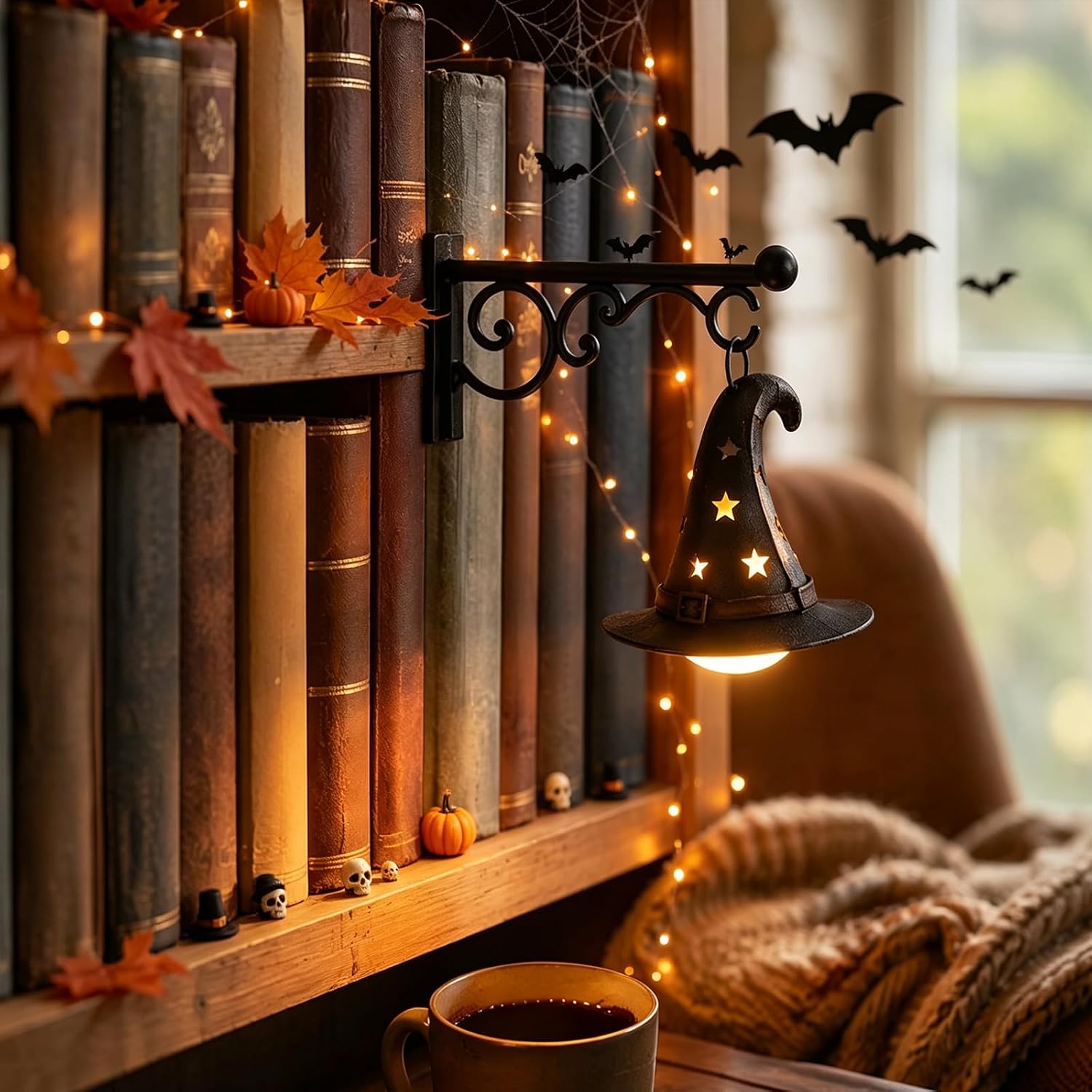 Bookshelf - Luminária de Estante, Lanterna de Biblioteca,