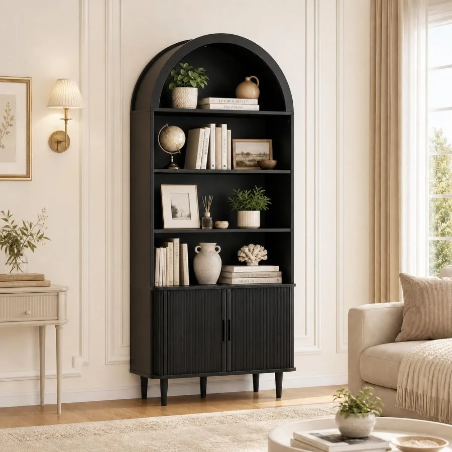 Bookshelf - Estante alta com design arqueado para