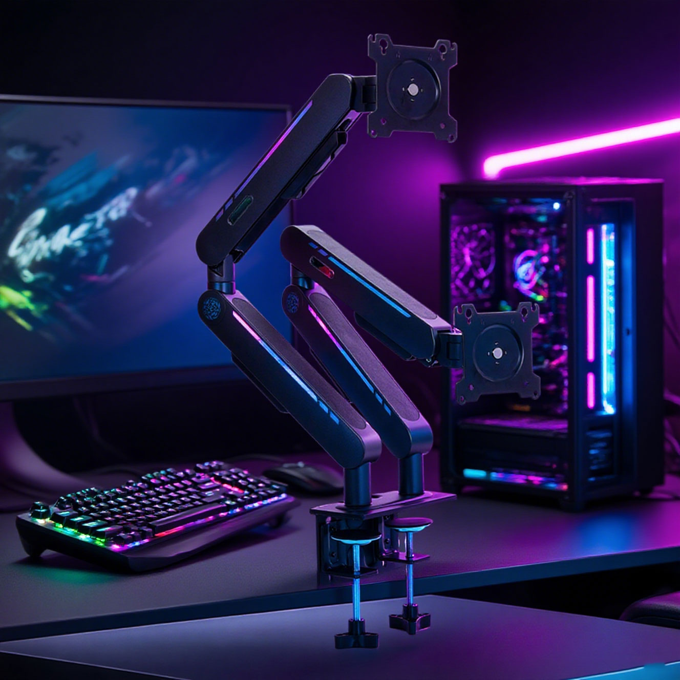 Monitor Stand - Suporte de Mesa com Mola a