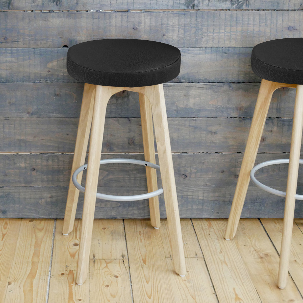 Office Stool - Capa para banqueta redonda preta, diâmetro