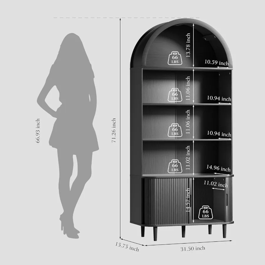 Estante alta com design arquea - Bookshelf avaliação e preço