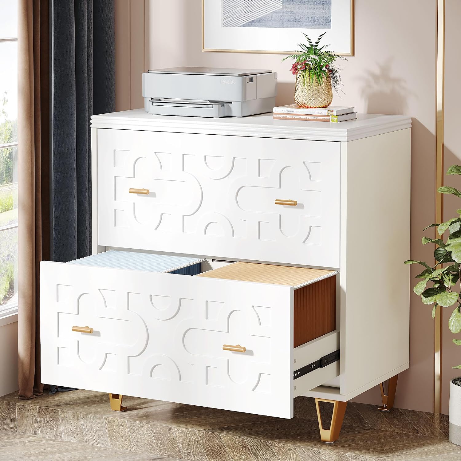 Armário de arquivo lateral com - Printer Stand avaliação e preço