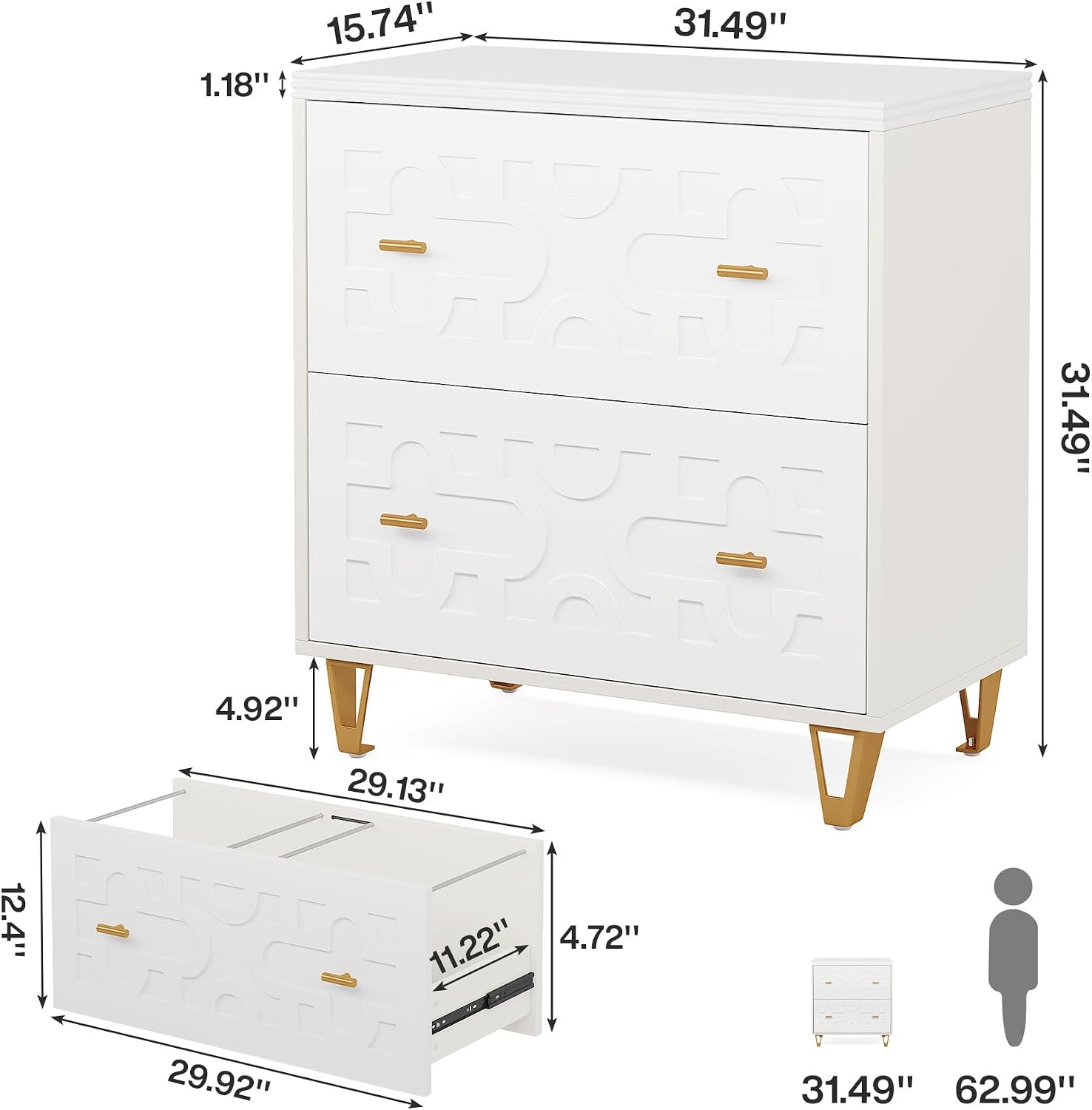 Armário de arquivo lateral com - Printer Stand avaliação e preço