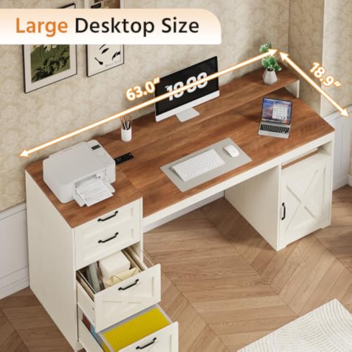 Mesa de escritório rústica bra - Printer Stand avaliação e preço