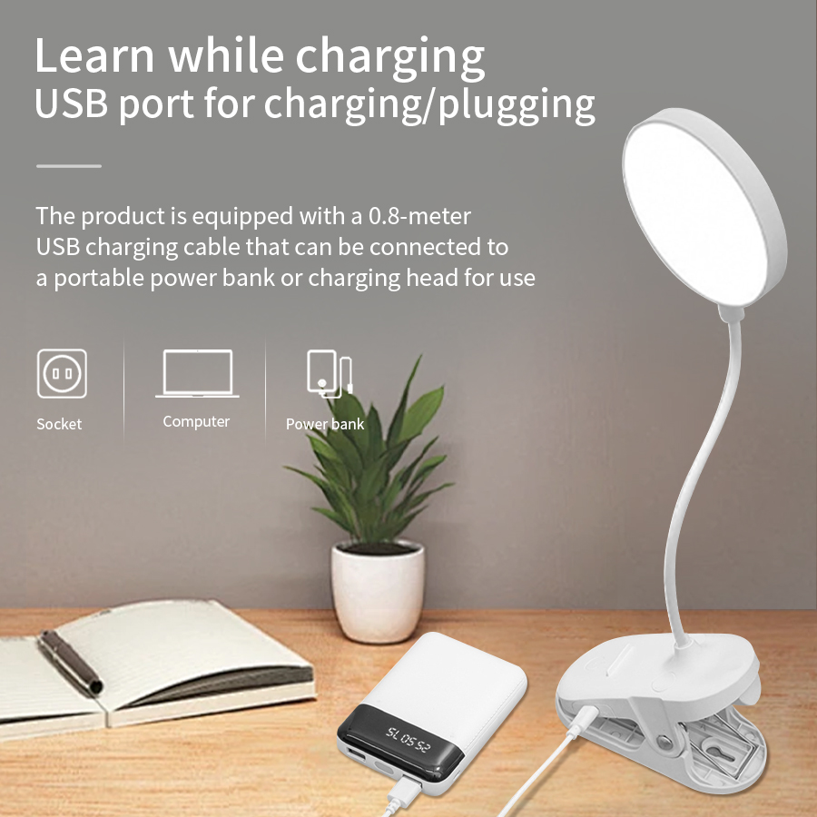 Luminária de Mesa LED com Clip - Desk Lamp avaliação e preço