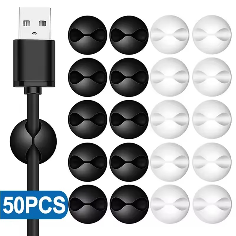 5/50 Peças Clipes de Cabo para - Desk Organizer avaliação e preço